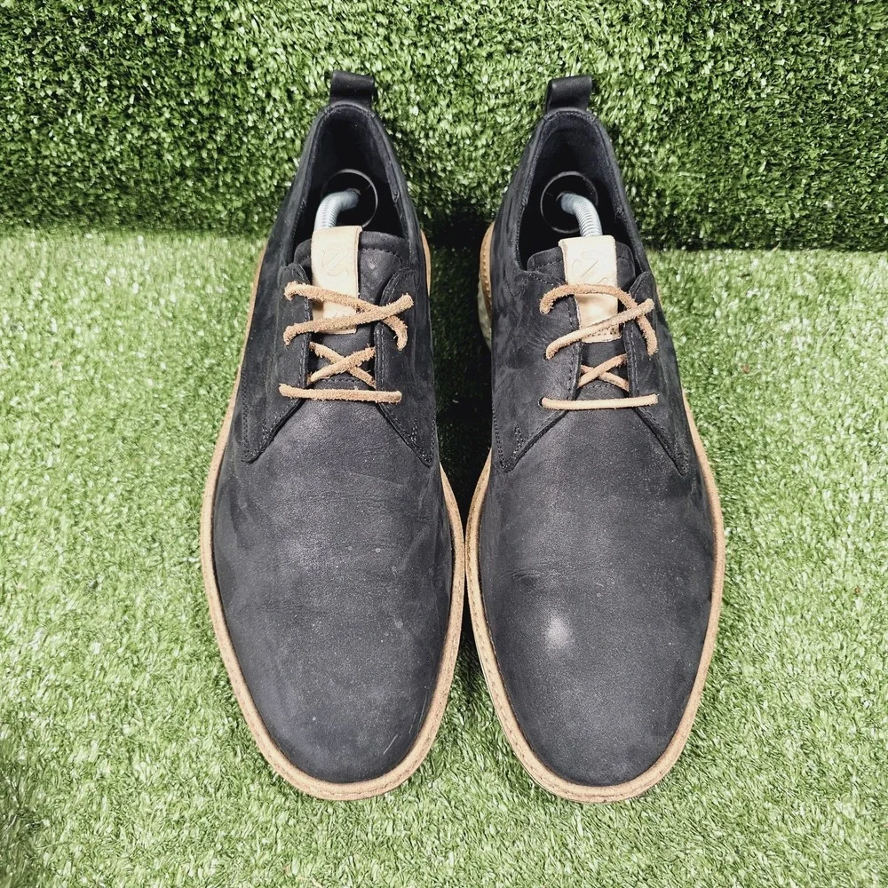 ECCO ST.1 Hybrid Black Nubuck Leather Derby Casual Sneakers Mens 43 US Size 9